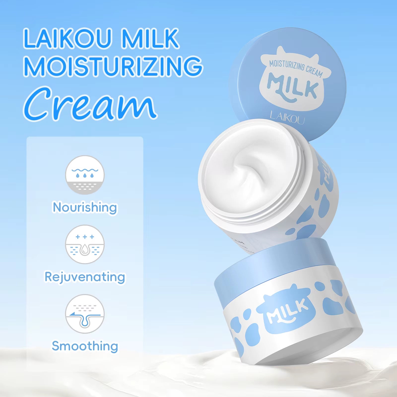 Milk Skincare Set Softening Serum Moisturizing Cream Gentle Cleanser Brightening Hydration Travel Kit